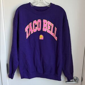 Taco Bell Men's Purple Crewneck Sweatshirt